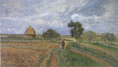 The Old Road to Ennery at Pontoise by Camille Pissarro