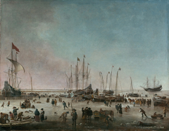 The Port of Amsterdam in Winter