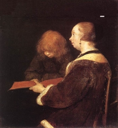 The Reading Lesson by Gerard ter Borch