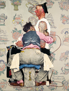 The Tattoo Artist by Norman Rockwell