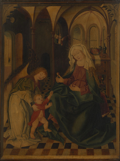The Virgin and Child with an Angel by Anonymous