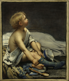 Un enfant dans la mansarde by Fernand Pelez