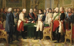 Napoleon I receiving Baron Vincent, the Austrian Ambassador, at Erfurt, 1808 by Nicolas Gosse