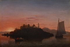 View of Camden Mountains from Penobscot Bay by Fitz Henry Lane
