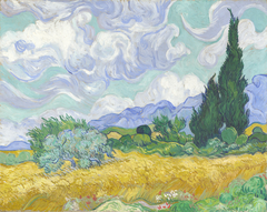 A Wheatfield, with Cypresses by Vincent van Gogh