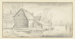 Wintergezicht by Jan van de Cappelle
