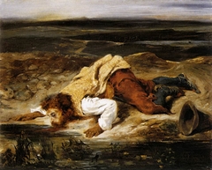 Wounded Brigand (Roman Shepherd) by Eugène Delacroix