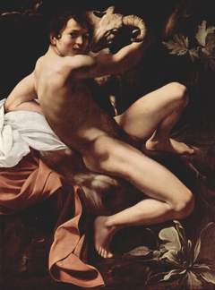 Young Saint John the Baptist with ram by Caravaggio