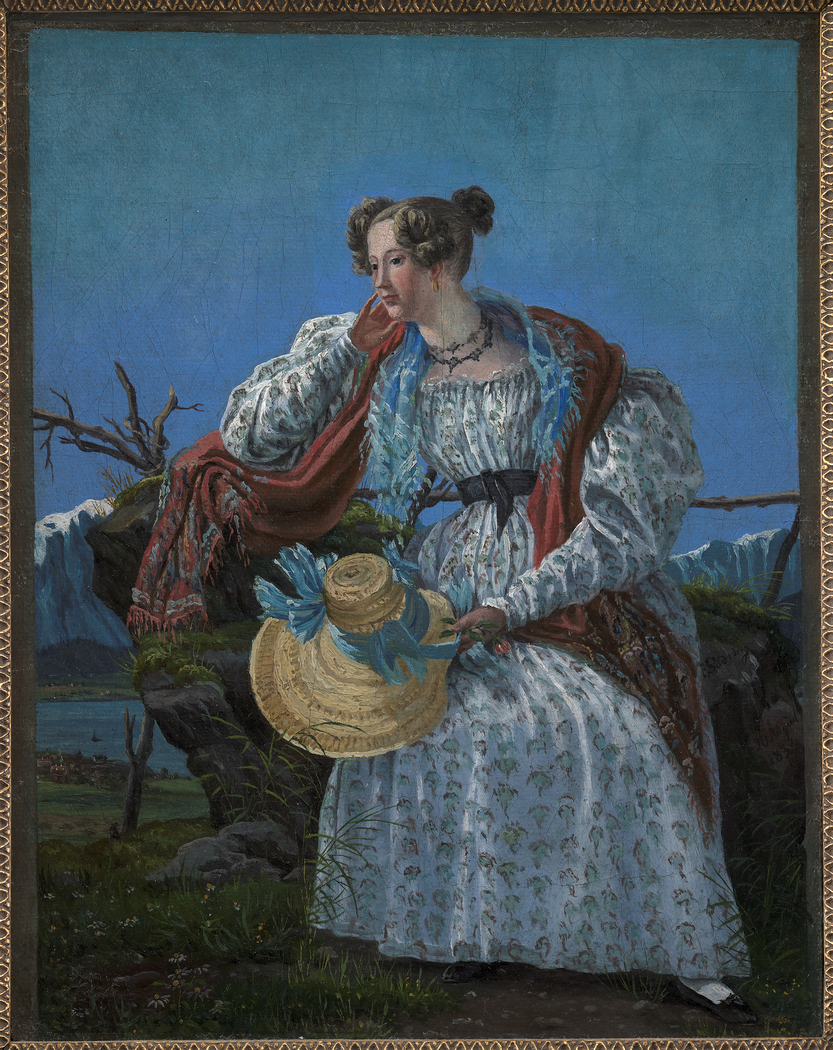 Young Woman Sitting in a Norwegian Landscape