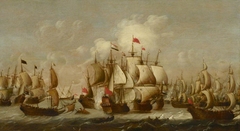 A battle of the First Dutch War, 1653 by Pieter Coopse