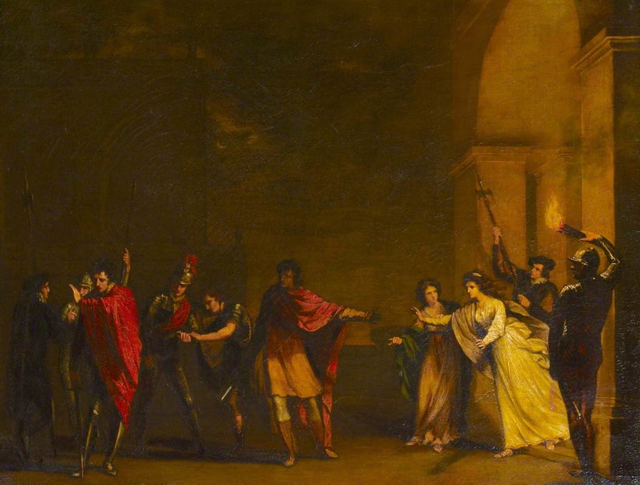 A Council Chamber (The Night Brawl with Cassio and Rodrigo/disturbing of Othello and Desdemona from William Shakespeare's 'Othello', Act II, sc. iii)