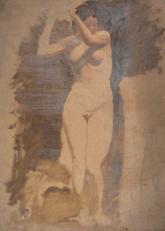 A Life Study of a Standing Female Nude by William McTaggart