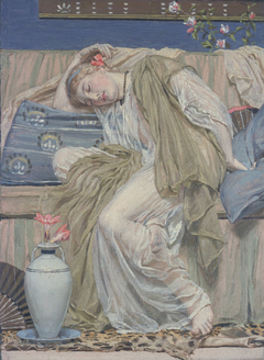 A Sleeping Girl by Albert Joseph Moore