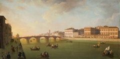 A View of the Arno in Florence by Day by Thomas Patch