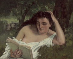 A Young Woman Reading by Gustave Courbet