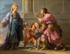 Agésilas jouant avec ses enfants
