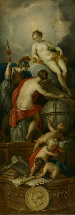 Allegory on writing history by Jacob de Wit