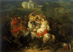 Arab Horsemen in Combat by Théodore Chassériau