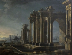 Architectural Ruins on the Coast by Anonymous