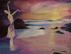 Ballerina on The Beach by Martha De Cunha