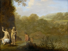 Bathing girls by Cornelis van Poelenburch