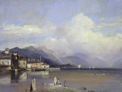 Boccadasse, Genoa with Monte Fasce in the background by Richard Parkes Bonington