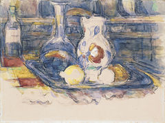 Bottle, Carafe, Jug and Lemons by Paul Cézanne