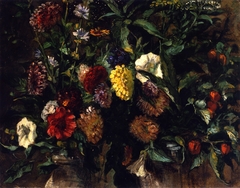 Bouquet de fleurs dans un vase by Eugène Delacroix