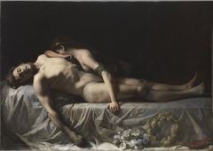 Briseïs pleurant sur le corps de Patrocle by Jean Benner