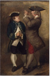 Caricature of Sir William Lowther and Joseph Leeson, later Ist Earl of Milltown by Joshua Reynolds