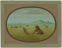 Catching Wild Horses - Pawnee by George Catlin