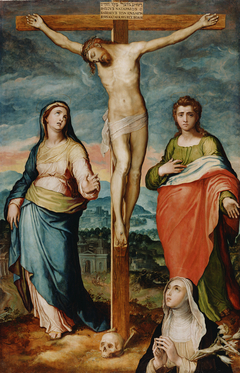 Christ on the Cross with Saints Mary, John the Evangelist and Catherine of Siena by Marco Pino