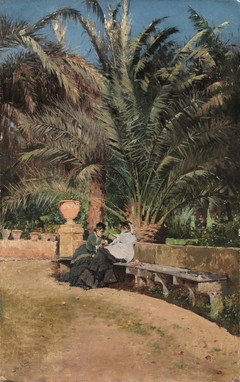 Conversation in the garden by Giuseppe De Nittis