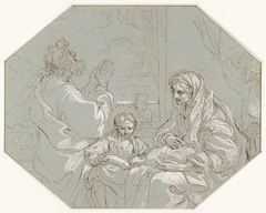 De heilige Anna leert Maria lezen by Giacinto Calandrucci