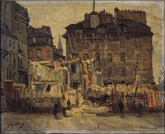 Démolition de la rue de l'Hôtel-de-Ville, angle de la rue des Nonnains-d'Hyères (1933) by Gustave Madelain