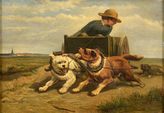 Dogcart by Henriëtte Ronner-Knip