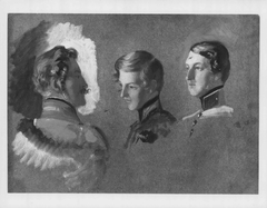 Duke Ferdinand of Saxe-Coburg-Gotha and his sons, Prince Leopold and Prince Augustus by George Hayter