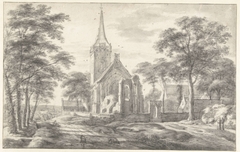 Een dorpskerk by Simon de Vlieger