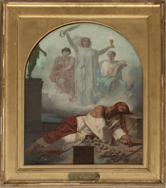 Esquisse pour l'église Saint-Jacques-du-Haut-le-Pas : Martyre de Saint Jacques by Théodore Pierre Nicolas Maillot