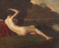 Female Nude by a Lake by manner of William Etty RA