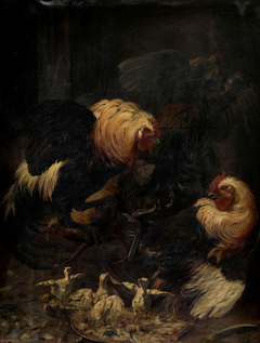 Fighting Roosters by Charles-Émile Mathis