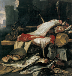 Fishmonger's stall by Pieter Boel