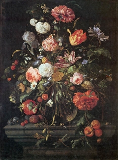 Flowers in a Glass Bowl by Jan Davidsz. de Heem