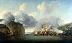 Forcing a passage of the Hudson River, 9 October 1776 by Thomas Mitchell