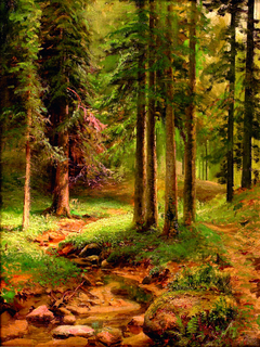 Forest landscape by Ivan Shishkin