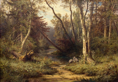 Forest Landscape with Herons by Ivan Shishkin