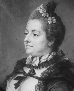 Fredrica Falkenberg af Trystorp, ca 1724-1806, friherrinna, hovfröken, gift med greve Ulrik Gustaf De la Gardie by Gustaf Lundberg