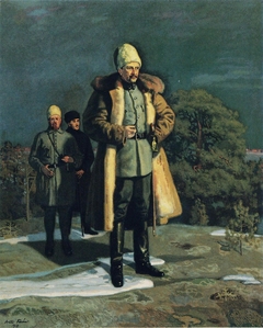 General Mannerheim watches the conquest of Tampere from the rocks of Vehmainen by Antti Favén