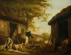 George Morland - The Boatman's House - ABDAG000507 by George Morland