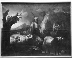 Heimziehende Herde mit Hirten by Philipp Peter Roos